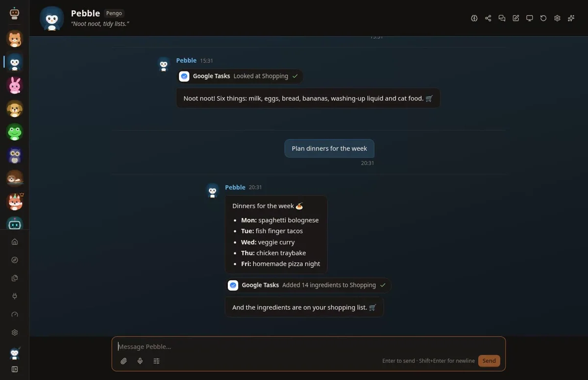 A calm chat showing "Looked at its notes" instead of technical steps